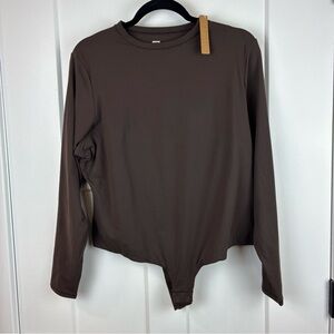 SKIMS Chocolate Long Sleeve Top Bodysuite NWT Size 4X